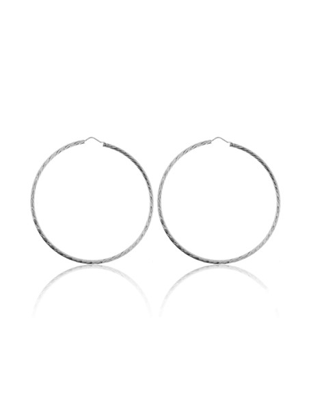 Aros Diamantados 55mm. Plata