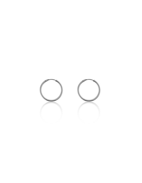 Aros de Plata Rodiada