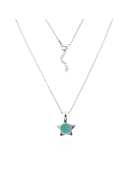 Collar con Estrella Turquesa de Plata