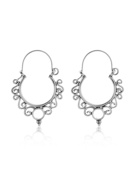Pendientes Bohemios Plata 21,5mm.