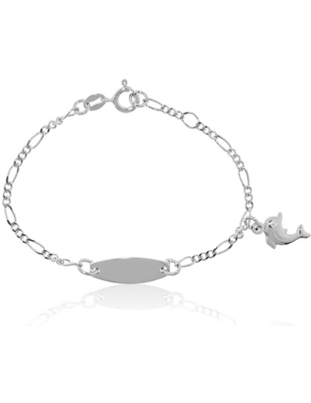 Pulsera Con Delfín Para Niña Plata 925