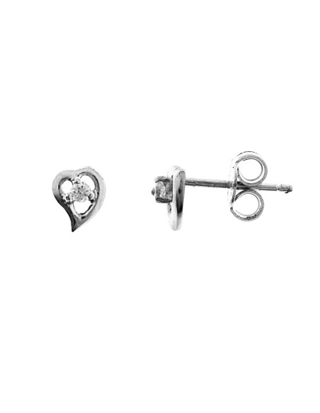 Pendientes Pequeños Corazón Plata