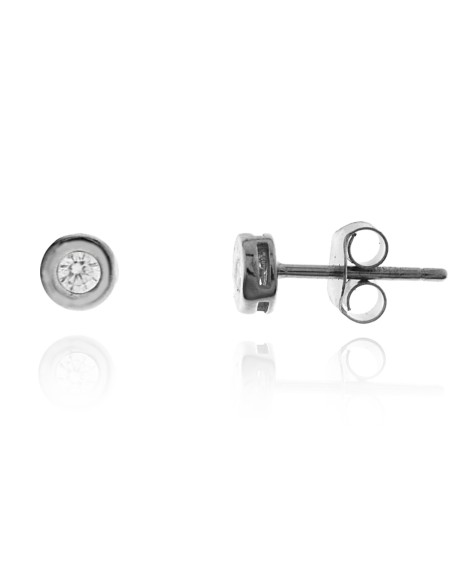 Pendientes Chatón 5mm. Plata 925