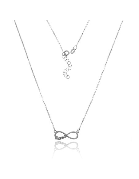 Collar Infinito Mama Plata de Ley