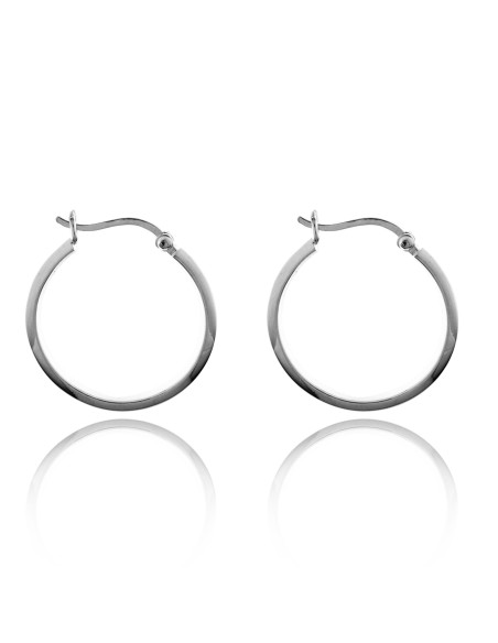 Aros Gruesos Plata 2x25mm.