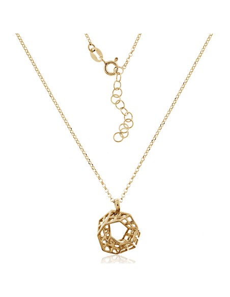 Collar Forma Geométrica Plata Dorada