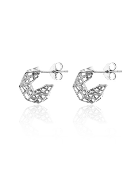 Pendientes Geométricos Plata