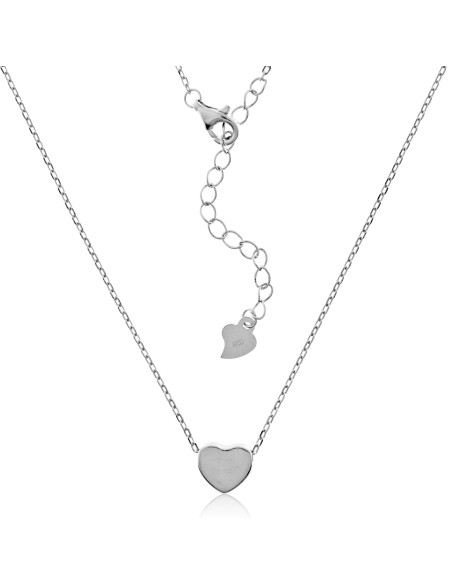 Collar Corazón Plata con Cadena