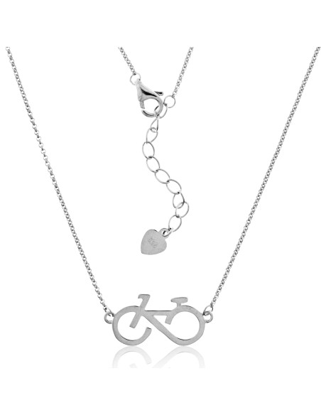 Collar Bicicleta Plata de Ley