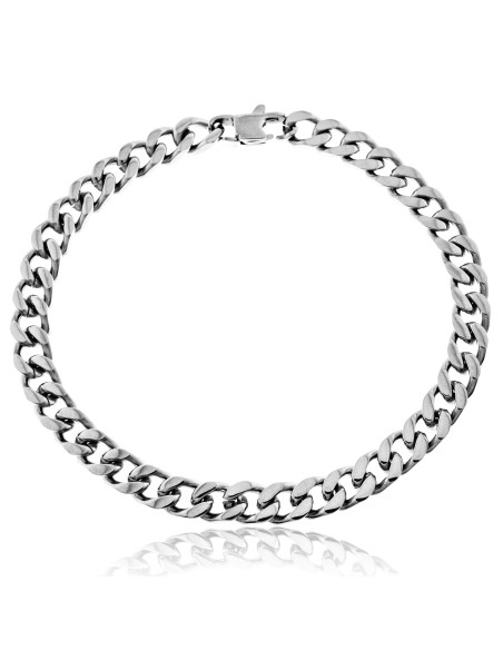 Pulsera Cadena Barbada Acero