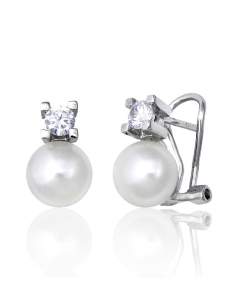 Pendientes Tu y Yo Perla 9mm.