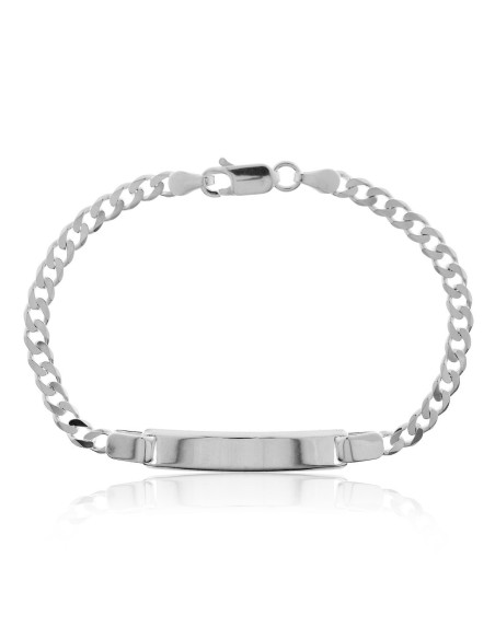 Esclava Barbada Plata de Ley 6mm.