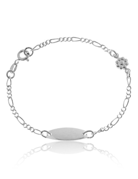 Esclava para Niña Plata con Flor