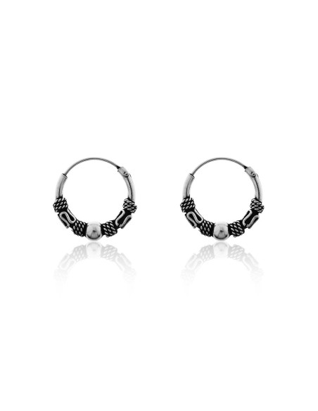 Aros Bali Plata 12mm.