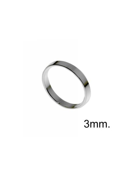 Alianza Plana Plata 3mm.