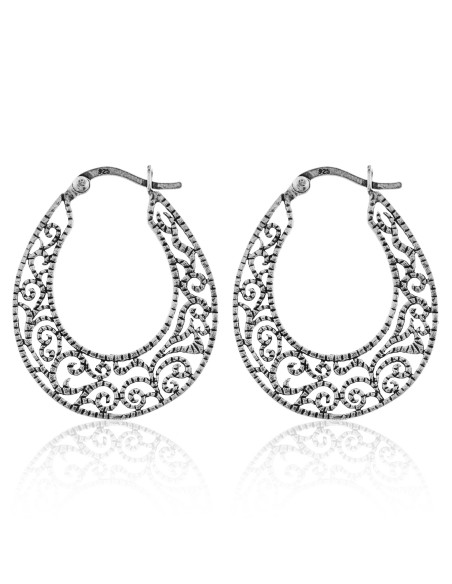 Pendientes Bohemios Plata 28x34mm.
