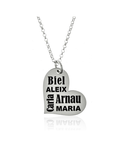 Colgante Corazón Personalizado Plata