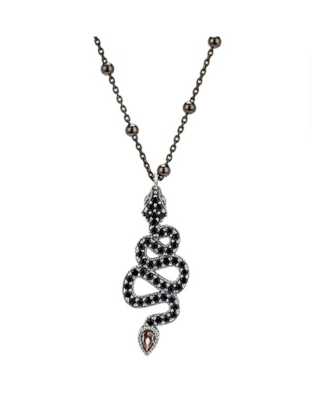Colgante plata mediano serpiente zigzag RAIVE