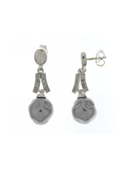 Pendientes Perla Gris