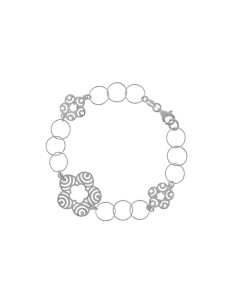 Pulsera Flores de Plata