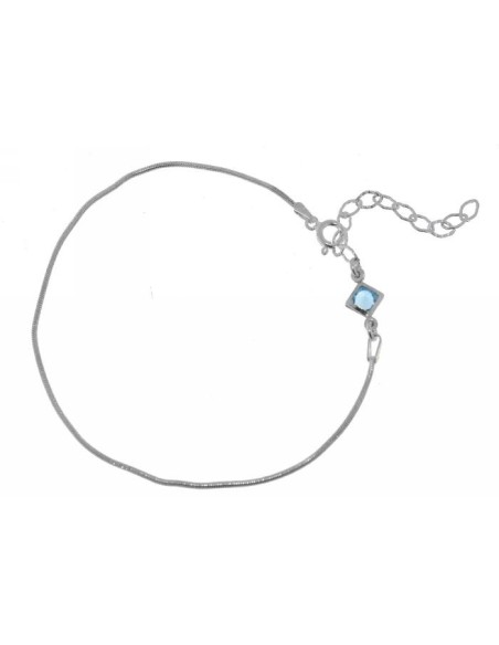 Tobillera de Plata y Circonita