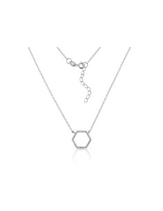 Collar Hexágono de Plata
