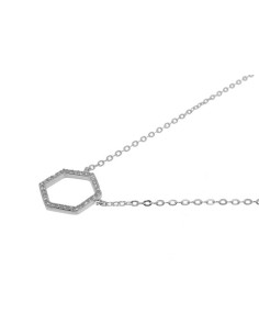 Collar Hexágono de Plata 2