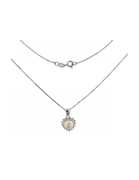Collar Corazón con Perla