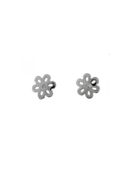 Pendientes Flor con Brillante