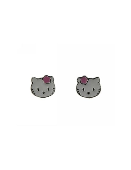 Pendientes Gata y Flor de Plata