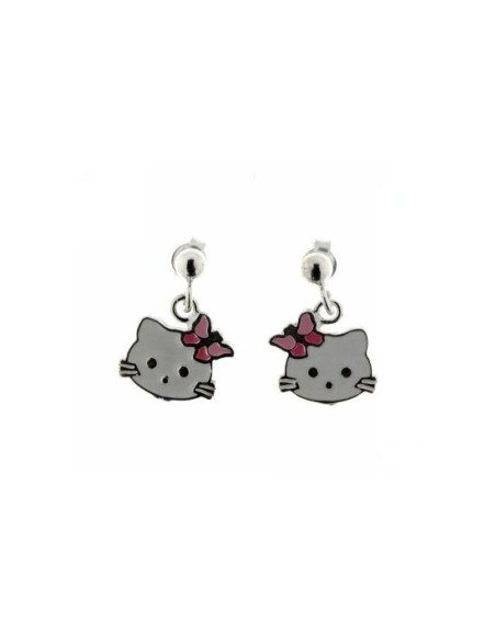Pendientes Gata y Mariposa de Plata