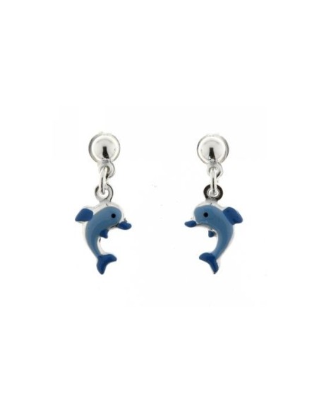 Pendientes Delfín de Plata