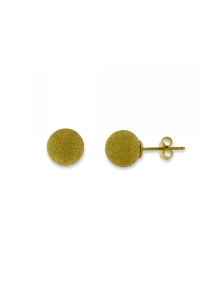 Pendientes Bola Diamantada Dorada