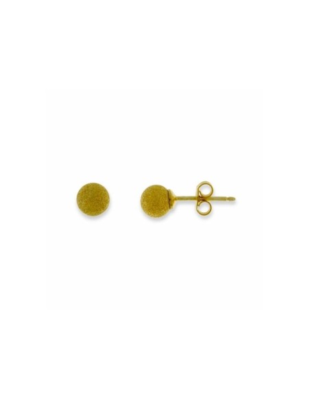 Pendientes Bola Diamantada Dorada