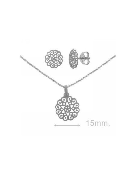 Conjunto Calado de Plata