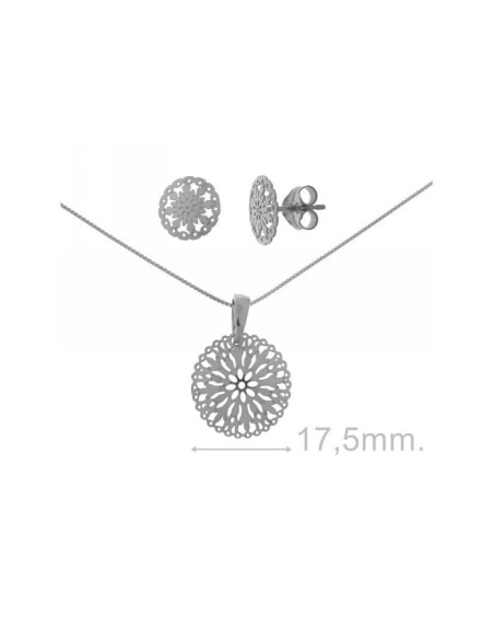 Conjunto Calado de Plata