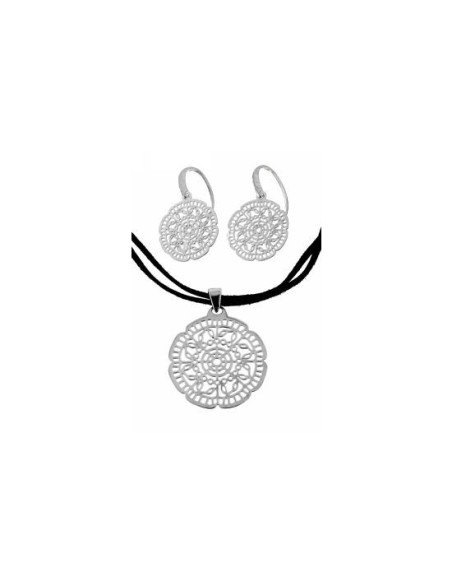 Conjunto Calado de Plata