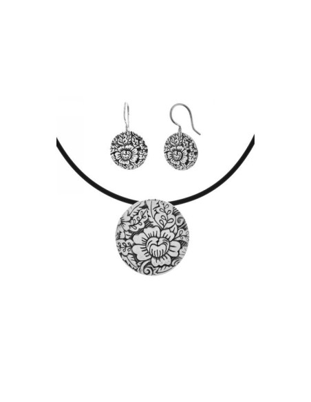 Conjunto Flores de Plata