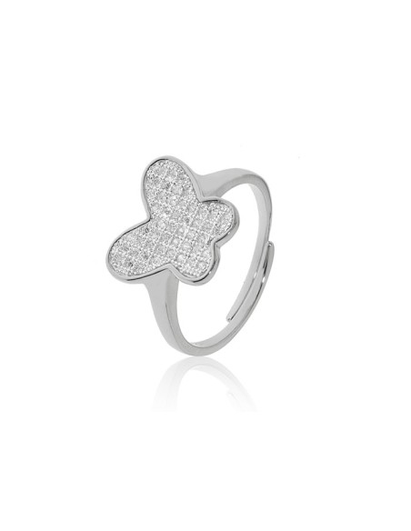 Anillo Mariposa de Plata y Circonita