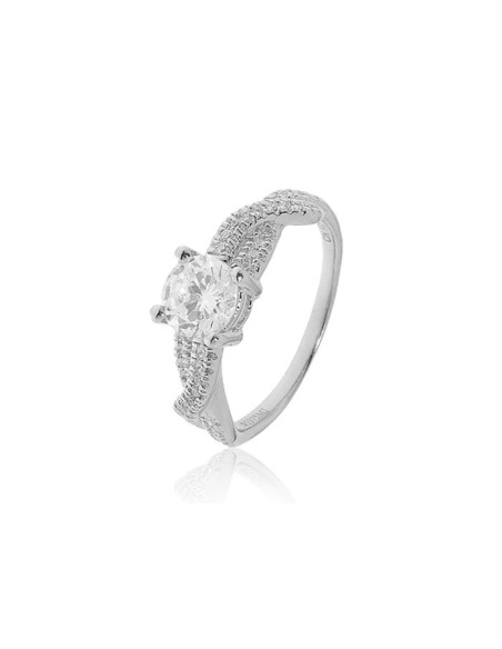 Anillo Solitario de Plata