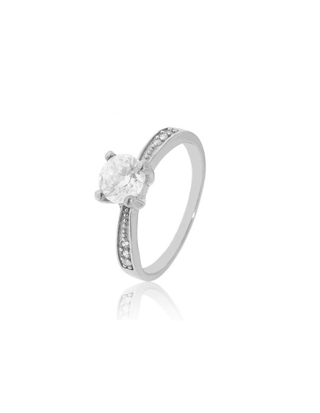 Anillo Solitario de Plata