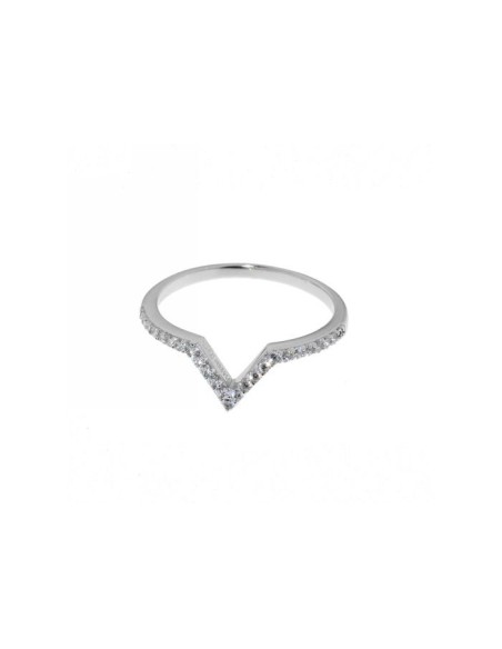 Anillo Pincho de Plata y Circonita