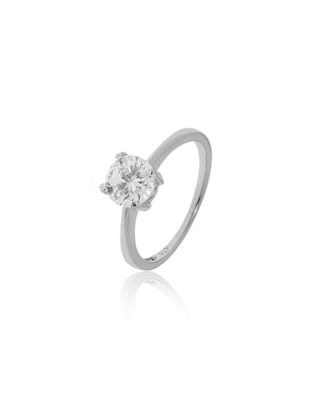 Anillo Solitario de Plata