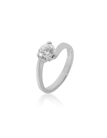 Anillo Solitario de Plata