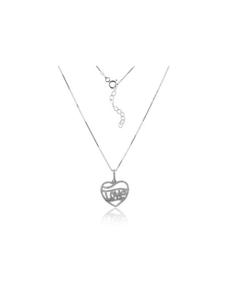 Collar Corazón Love Plata