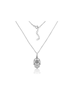 Collar Mano de Fátima Plata