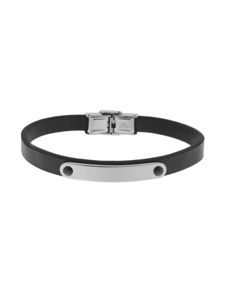 Pulsera Acero y Cuero