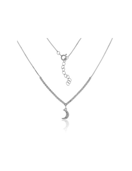 Collar Media Luna de Plata