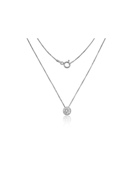 gargantilla de plata con circonita para mujer, collar minimalista plata
