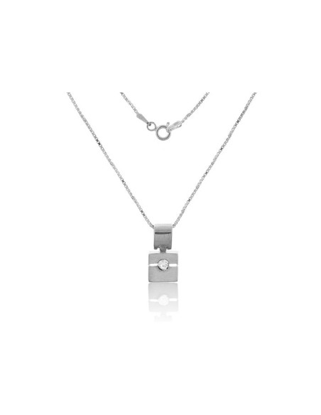 Collar Cuadrado de Plata